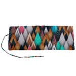 Abstract Triangle Tree Roll Up Canvas Pencil Holder (S)