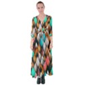 Abstract Triangle Tree Button Up Maxi Dress View1
