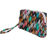 Abstract Triangle Tree Wristlet Pouch Bag (Small)