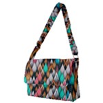 Abstract Triangle Tree Full Print Messenger Bag (M)