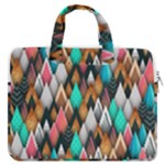 Abstract Triangle Tree MacBook Pro Double Pocket Laptop Bag (Large)