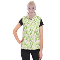 Christmas Green Tree Women s Button Up Vest