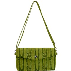 Fern Texture Nature Leaves Removable Strap Clutch Bag by Dutashop