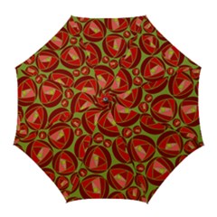 Abstract Rose Garden Red Golf Umbrellas