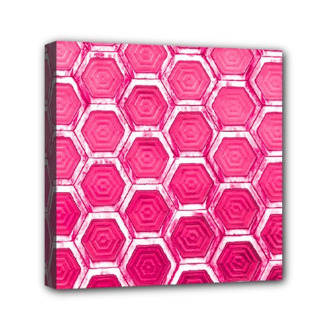 Hexagon Windows Mini Canvas 6  X 6  (stretched) by essentialimage365