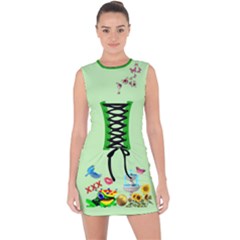 Frog Kiss Front Lace Up Body Con Dress by ladysharonawitchery