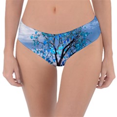 Crystal Blue Tree Reversible Classic Bikini Bottoms