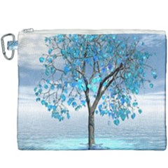 Crystal Blue Tree Canvas Cosmetic Bag (xxxl) by icarusismartdesigns
