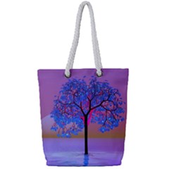Tree Sunset Full Print Rope Handle Tote (small)