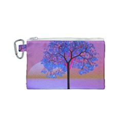 Tree Sunset Canvas Cosmetic Bag (small)