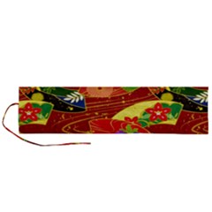 Floral Abstract Roll Up Canvas Pencil Holder (l) by icarusismartdesigns