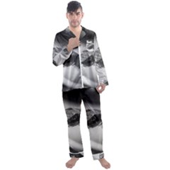 Black And White Snake Men s Long Sleeve Satin Pajamas Set by ExtraGoodSauce