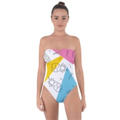 Pineapples Pop Art Tie Back One Piece Swimsuit by goljakoff