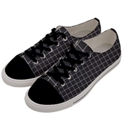 Gray Plaid Men s Low Top Canvas Sneakers by goljakoff