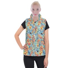 Flowers And Butterfly Women s Button Up Vest by goljakoff
