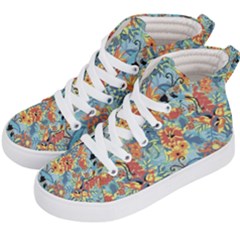 Flowers And Butterfly Kids  Hi-top Skate Sneakers by goljakoff