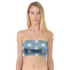 Flowers Leaves  Floristic Pattern Bandeau Top by SychEva