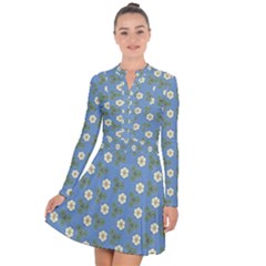Flowers Leaves  Floristic Pattern Long Sleeve Panel Dress by SychEva