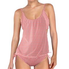 Dots Red On White Tankini Set by JustToWear