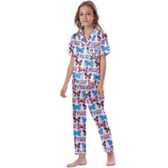 Show Time Kids  Satin Short Sleeve Pajamas Set by Sparkle