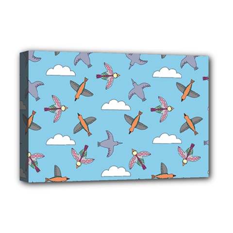 Birds In The Sky Deluxe Canvas 18  X 12  (stretched) by SychEva