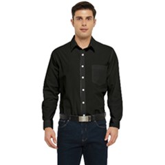 Men s Long Sleeve Pocket Shirt  by gracefashion