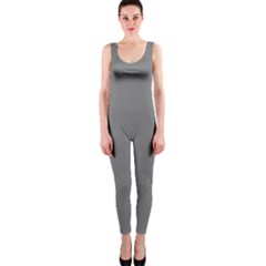 Color Grey One Piece Catsuit by Kultjers