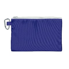 Color Midnight Blue Canvas Cosmetic Bag (large) by Kultjers