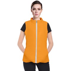 Color Dark Orange Women s Puffer Vest by Kultjers