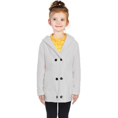 Color Light Grey Kids  Double Breasted Button Coat by Kultjers