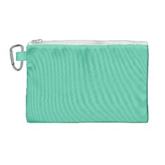 Color Medium Aquamarine Canvas Cosmetic Bag (large) by Kultjers