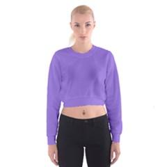 Color Medium Purple Cropped Sweatshirt by Kultjers