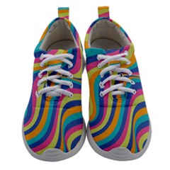 Psychedelic Groocy Pattern Athletic Shoes by designsbymallika