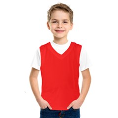 Color Candy Apple Red Kids  Basketball Tank Top by Kultjers