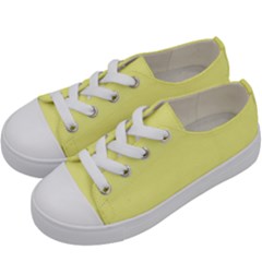 Color Canary Yellow Kids  Low Top Canvas Sneakers by Kultjers
