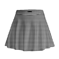 White Dots On Black Mini Flare Skirt by JustToWear