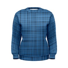 Blue Knitted Pattern Women s Sweatshirt by goljakoff