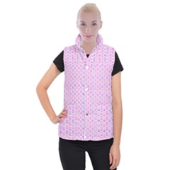 Hexagonal Pattern Unidirectional Women s Button Up Vest by Dutashop