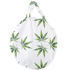 Cannabis Curative Cut Out Drug Giant Round Zipper Tote by Dutashop