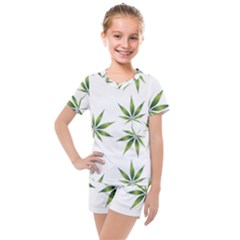 Cannabis Curative Cut Out Drug Kids  Mesh Tee And Shorts Set