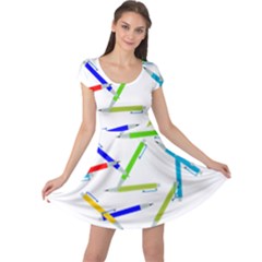 Pen Pencil Color Write Tool Cap Sleeve Dress