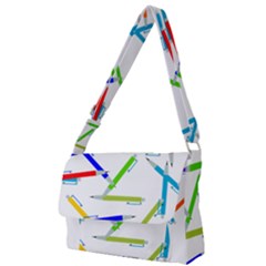 Pen Pencil Color Write Tool Full Print Messenger Bag (s) by Dutashop