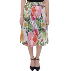 Garden Flowers Classic Midi Skirt by goljakoff