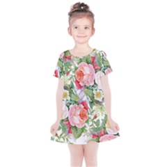 Garden Flowers Kids  Simple Cotton Dress by goljakoff