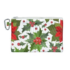 Christmas Berry Canvas Cosmetic Bag (large) by goljakoff