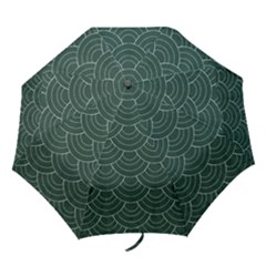 Green Sashiko Pattern Folding Umbrellas by goljakoff