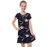 Sparkle Floral Kids  Cross Web Dress