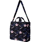 Sparkle Floral Square Shoulder Tote Bag