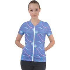 Jelly Fish Short Sleeve Zip Up Jacket by Sparkle