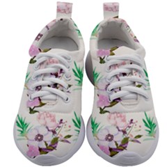 Floral Art Kids Athletic Shoes by Sparkle